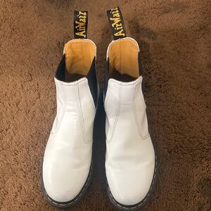 Dr. Martens White Leather Men's Boots